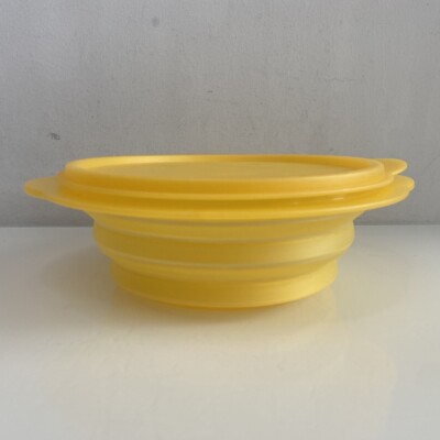 Tupperware zusammenklappbare Aufbewahrungsschüssel Flachbehälter faltbar klappbar 700m