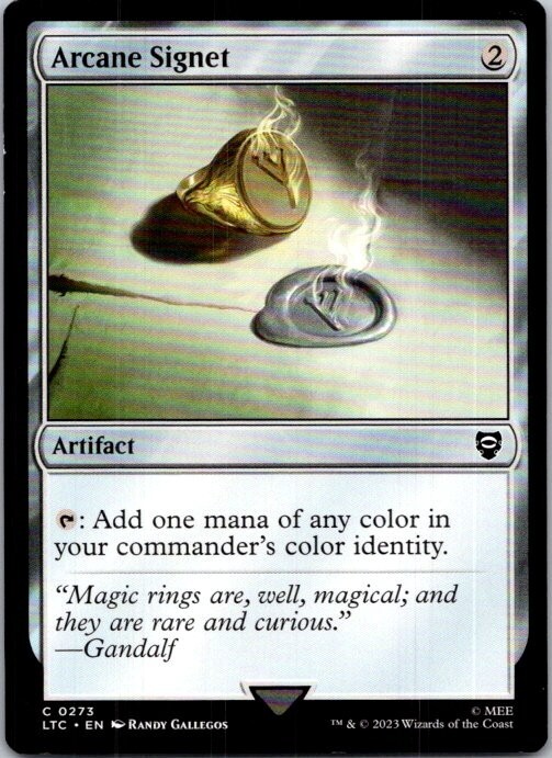 Magic the Gathering Arcane Signet The Lord of the Rings Commander MTG Free Ship!