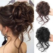 Messy Hair Scrunchies Tousled Updo Hairpiece Bun Ponytai Chignon for Women Girls