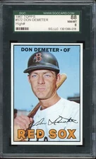 1967 Topps Baseball #572 Don Demeter SGC 8