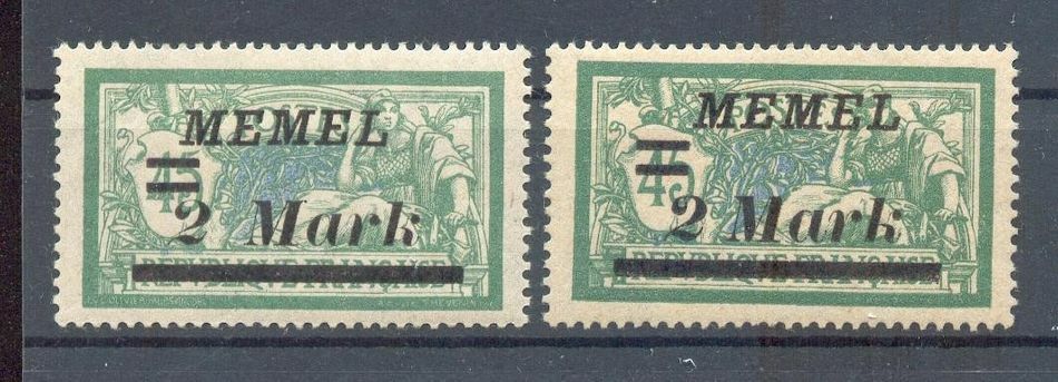 Memel 88II+IV ABART! MNH POSTFRISCH BPP 40EUR (69602)