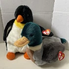 Ty Beanie Baby Buddies Waddle & Jake 1998 Retired Vintage 90s Penguin Duck