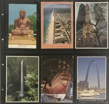 Lighthouse Maximum 6 Pocket Pages For Modern Postcards Vertical Black 5 Sheets