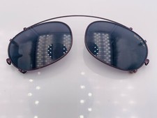 Vintage Bugle Boy Bronze Metal Oval Clips-On Sunglasses Frames