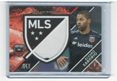 2016 Topps Apex MLS Crest Jumbo Relics #CJRAS Alvaro Saborio Jersey /89 - NM-MT