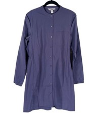 ATLHETA NWOT Size S Ashy Purple Button Down Mini Dress Fitted Waist Long Sleeve