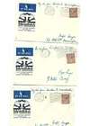 GB POSTAL HISTORY RAILWAY AIR SERVICE  3  x  FDC   LONDON TO  MANCH, CARD,BIRM