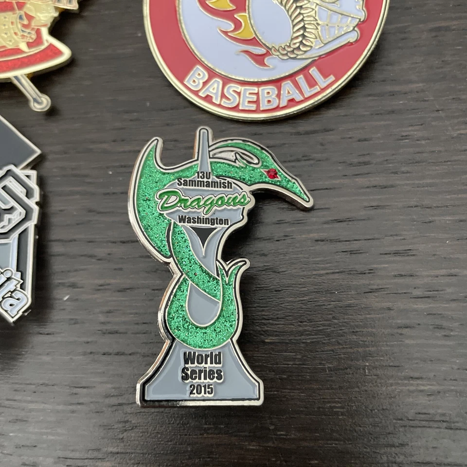 4 разных бейсбольных значка Vegas Fire, 2015 Stuntman, 2015 Santa Clarita, 2015 Dragons - Изображение 3 из 4