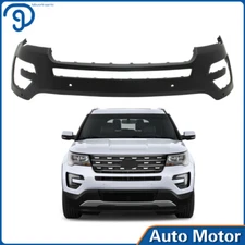 For 2016-2017 Ford Explorer Front Bumper Cover With Sensor Holes Plastic