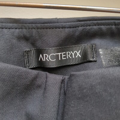 Arc'teryx Womens Iden Tapered Pants Size 6 Black Zip Hiking Side