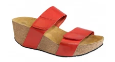 Eric Michael Lily Orange 2-Strap Cork Wedge Heel Sandal EU sizes 35-42/5-12/NEW!