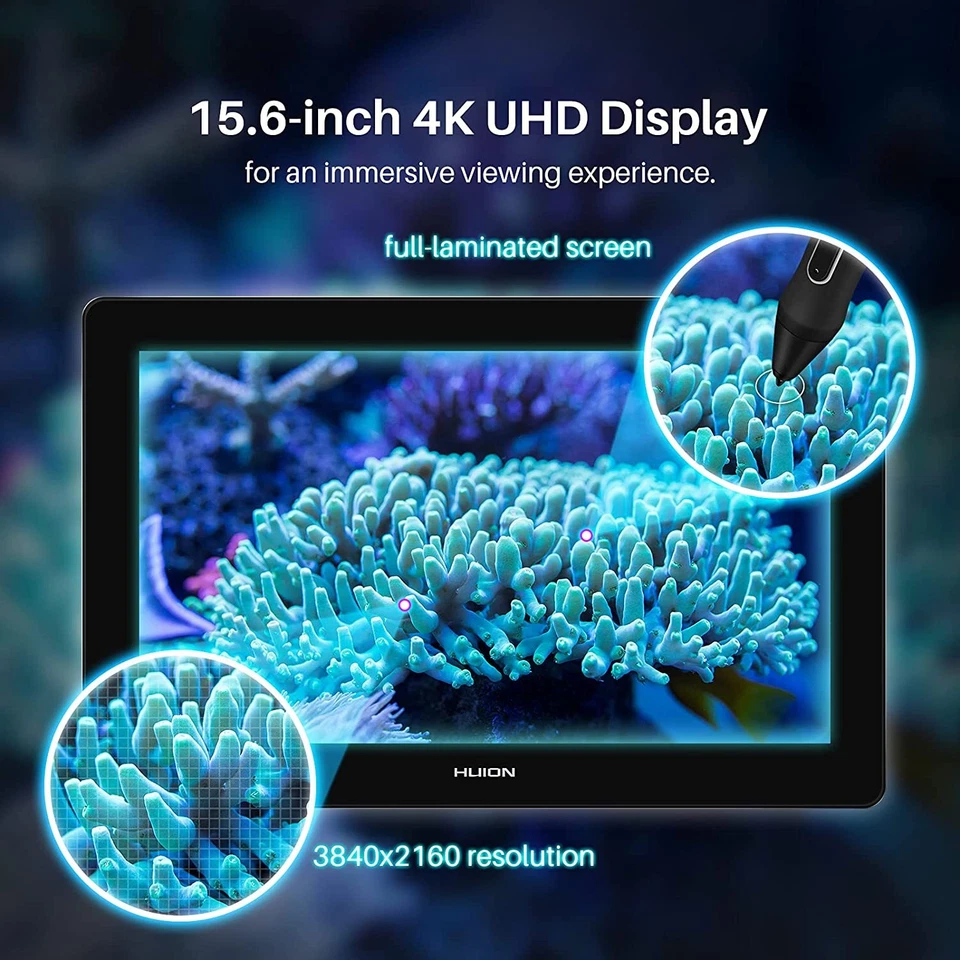 HUION KAMVAS PRO 16 Plus 4K UHD Graphics Drawing Tablet - Image 4 of 4