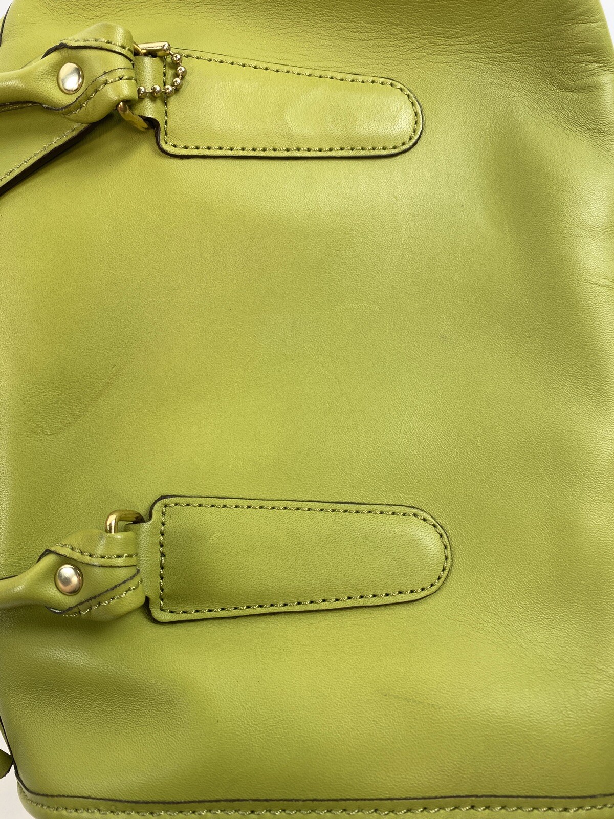 Vintage Coach Bag 17995 RARE Lime Green Madison Bag S… Gem