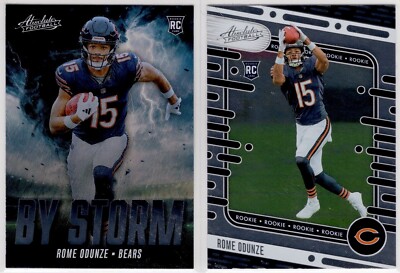 2024 Panini Absolute Dome Odunze By Storm + Base (RC) 2 Card Lot