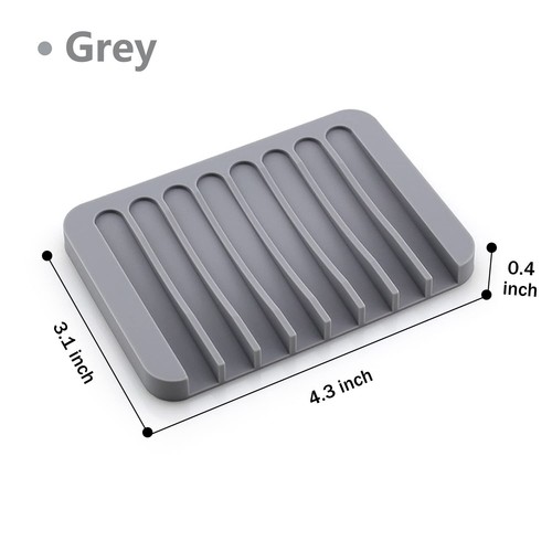 Self Draining Soap Dishes 3 Pcs Silicone Soap Saver Waterfall Drainer Soap Hold - Picture 7 of 7