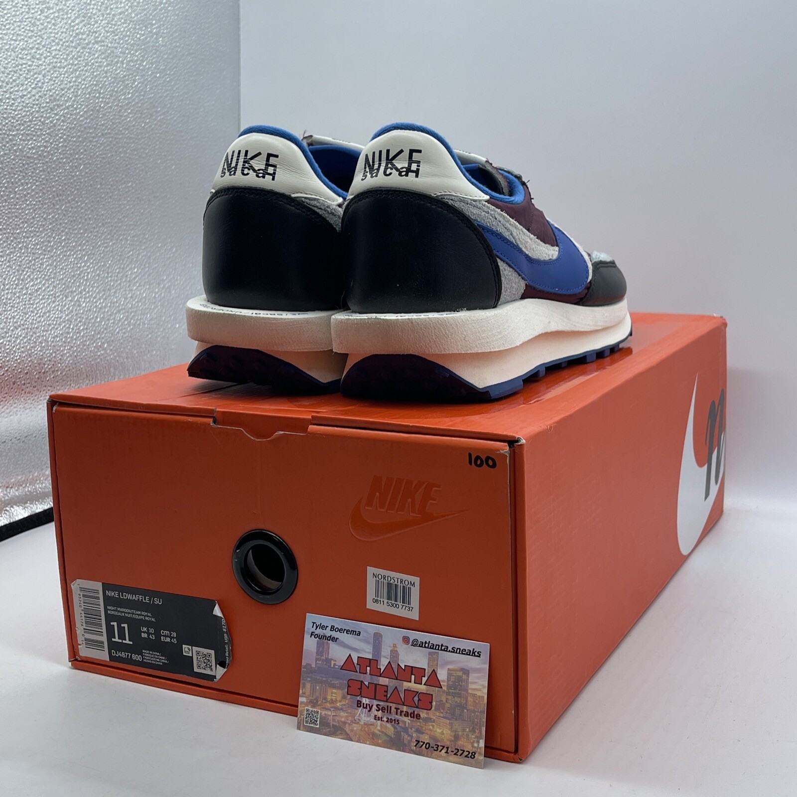 SACAI X NIKE Taglia 11 Nike sacai x Undercover x LDWaffle Night Maroon Team Royal (DJ4877 600