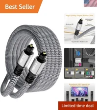 30 FT Toslink Fiber Optic Cable for Home Theater - Durable & Stylish