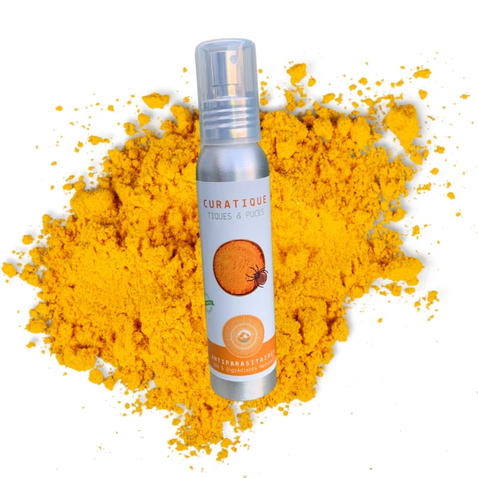 SPRAY ANTIPARASITES TIQUES PUCES 100 % NATUREL FRANCAIS POUR CHIEN DE COMPAGNIE - Photo 1/3