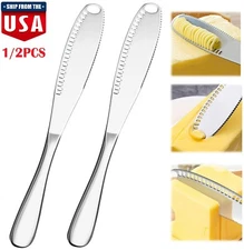 2× Better Butter Spreader Knife Butter Knife Spreaders Stainless Steel Butter US