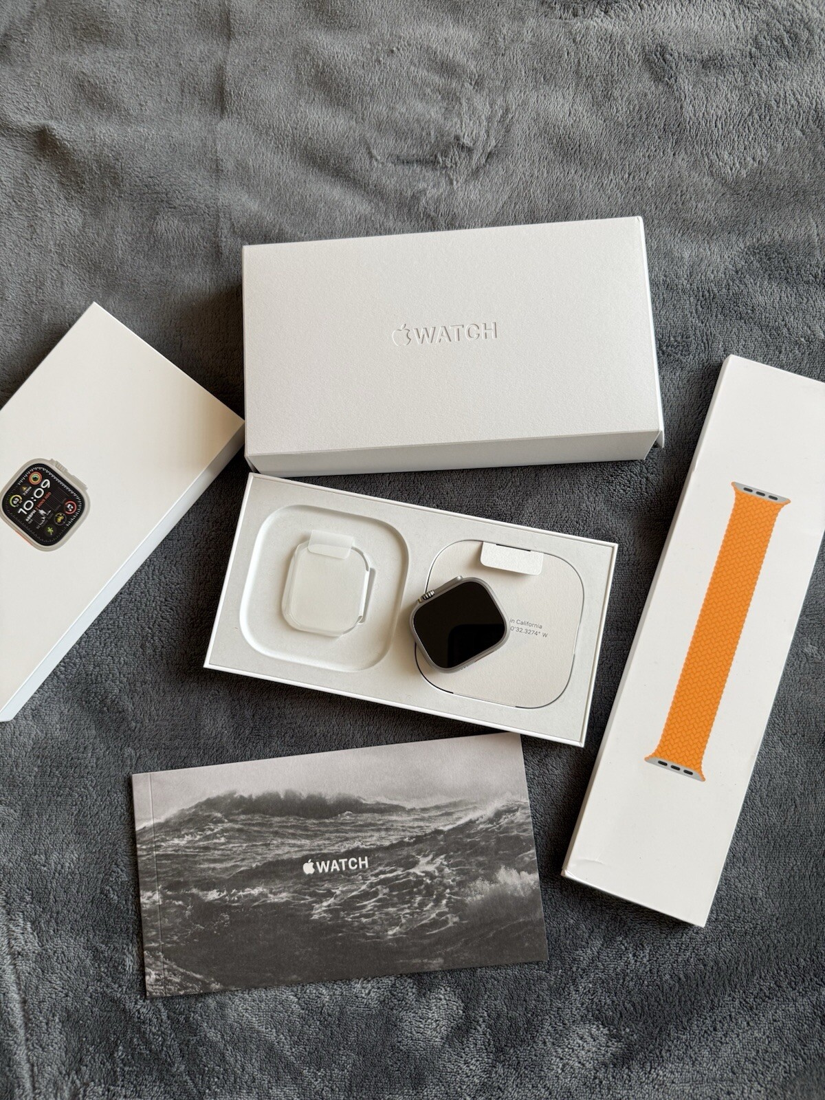 Apple Watch Ultra 2 49mm (late 2024). Orange Braided Loop 5-image