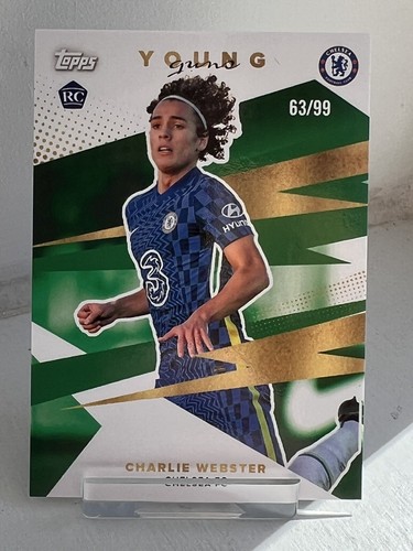 Topps Chelsea Team Set 2021/22 Charlie Webster Young Guns 63/99 Green RC ROOKIE