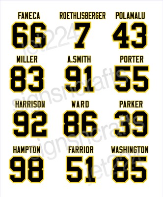 Pittsburgh Steelers STICKER DECAL 2000s Roethlisberger Polamalu Ward Farrior etc