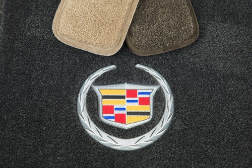 NEW! Cadillac Escalade ESV Floor Mats Ebony w/ Logos Nice ULTIMAT 32oz Quality - Picture 3 of 5