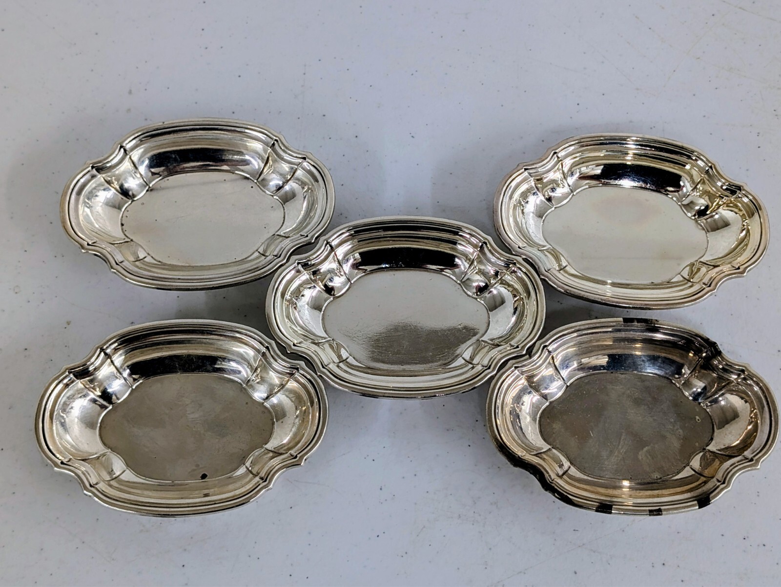 Tiffany & Co Sterling Silver Set of 5 Hamilton Nut Dishes
