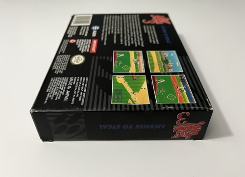 Super Bases Loaded 3: License To Steal - Nintendo SNES - Box ONLY - Picture 7 of 7