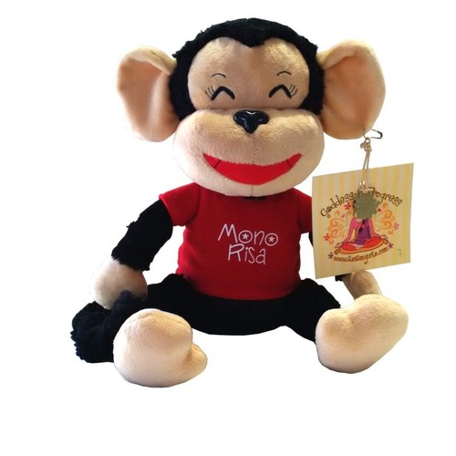 rollover laughing monkey plush toy