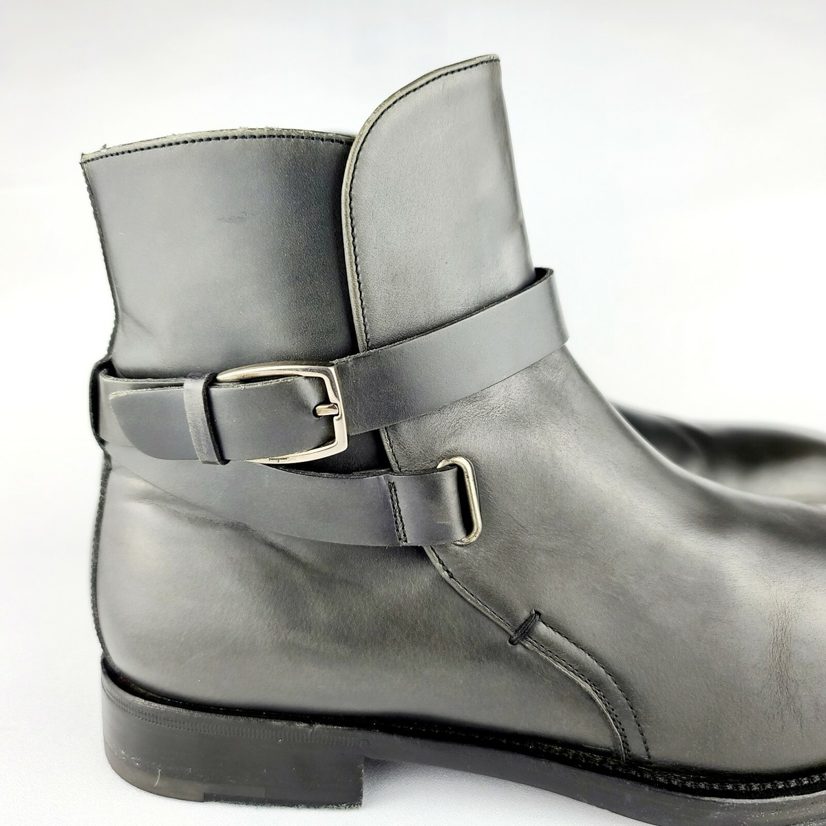 Salvatore Ferragamo Leather Ankle Gray Boots | eBay display picture 3