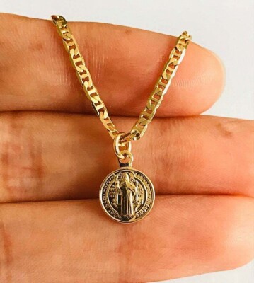 14KT GOLD FILLED SAN MIGUEL ARCANGEL PENDANT WITH CHAIN