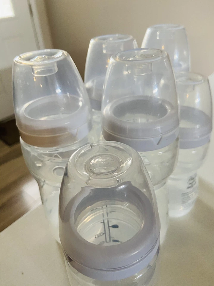 Lot of 6 Playtex Nurser Drop In Bottles W/ Lids, 4oz (2), 8 Oz (4) Bottles* - Image 3 of 4