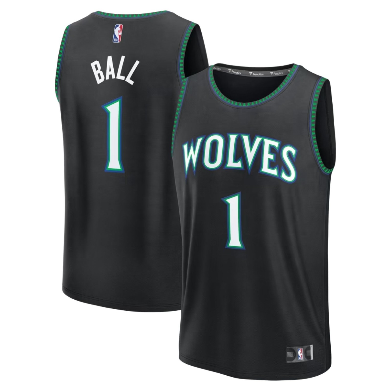 LaMelo Ball Timberwolves Fanatics Fast Break Jersey Statement Edition Black