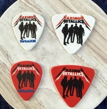 Metallica SiriusXM Amagansett White Guitar & Bass Pick + Red Guitar & Bass Pick