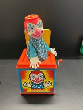 Vintage 1976 Mattel Jack in the Music Box Circus Clown Wind-Up Children  s Toy