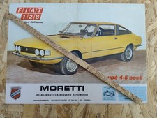 Depliant Fiat 128 coupé/roadster Moretti, lingua italiana, 2 facciate 