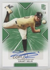 2021 Leaf Perfect Game National Showcase Green 2/10 Grant Selig Auto 05ks