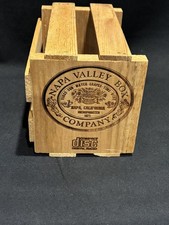 Napa Valley Company CD / DVD Storage Crate Wood Box. Holds 20 CD s.