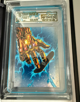 THE CASE HITMEN Snap Shove-It Thanos Marvel Tech Deck 1/1 Holo Custom