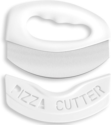 Urbanstrive Stainless Steel PizzaCutter with Cover Super Sharp for Kitchen White