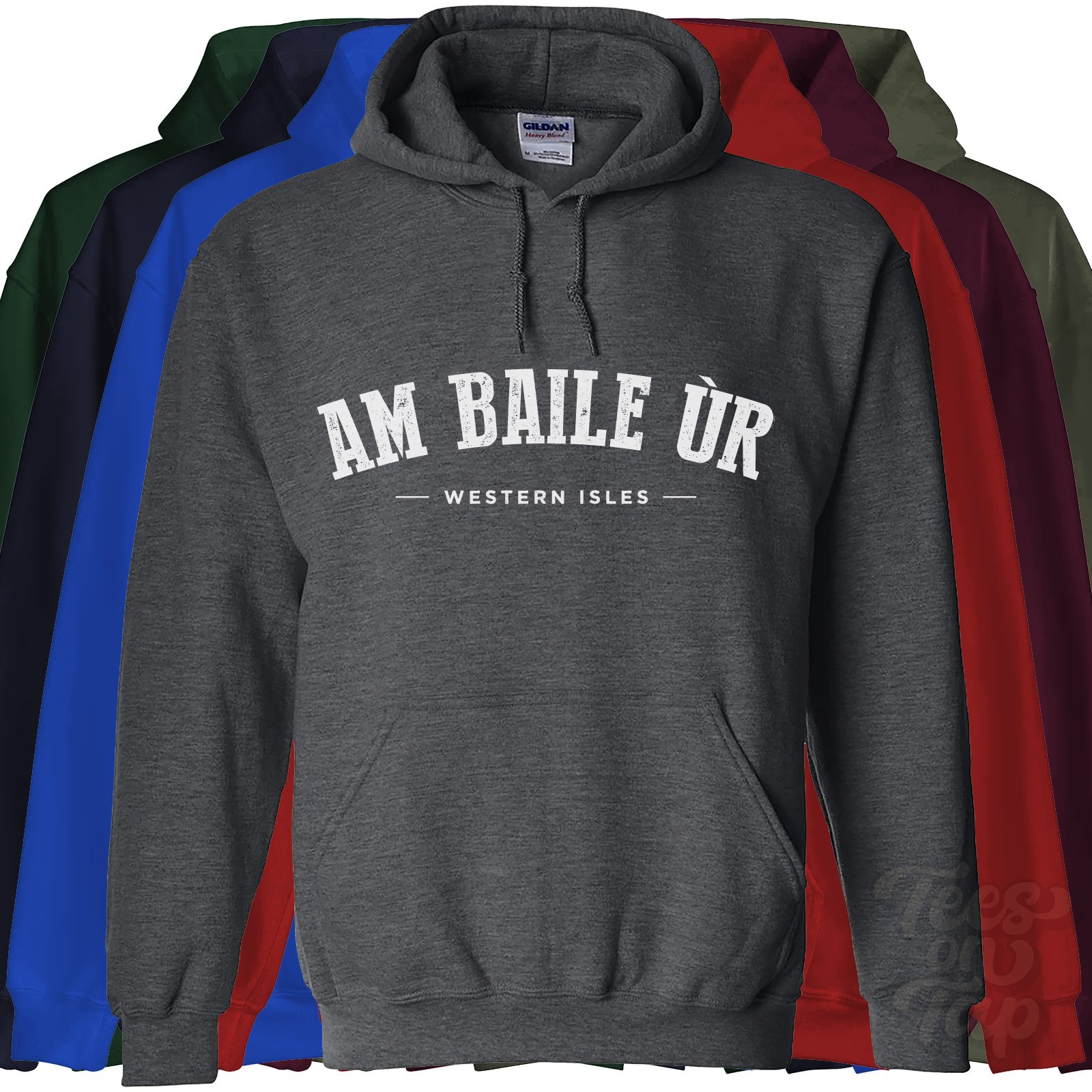 AM BAILE �R WESTERN ISLES HOODIE New Tolsta Scotland college varsity style