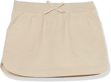 Girls School Uniform Performance Scooter Skirt with Undershorts, Pull-On, Knit W