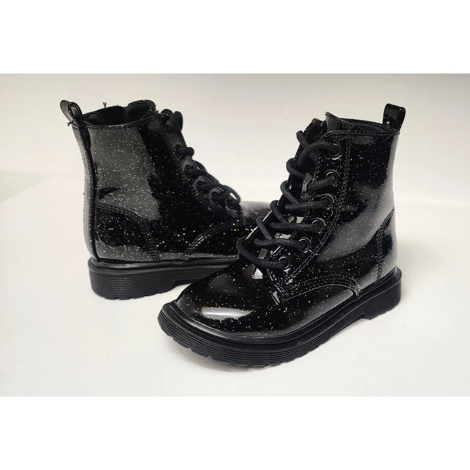 Steve Madden STEVIE Niñas Niños Jugador Charol Brillo Botas Zapatos Talla 7M Foto 4 de 4