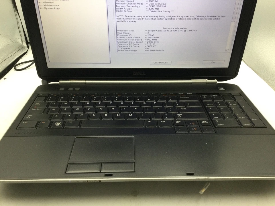 DELL LATITUDE E5520 - BOOTS TO BIOS - INTEL I5 2410 - 8GB RAM - 15" - READ - BB! - Image 3 of 4