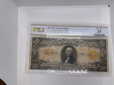 1922 $20 Gold Certificate FR 1187 PCGS VF25