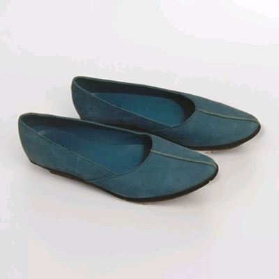 Arche Designer Turquoise Blue Leather Flats Women s Shoes Pointed Toe Sandals 7