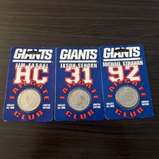 NY Giants Tailgate Club - 1998 Limited Edition Collectable Coins Lot Of 3