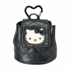 Sanrio Hello Kitty mini pochette a forma di zaino in miniatura trapuntata nera