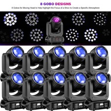 150W 6 12 Prism Moving Head Lights 8 GOBO 8 Colors Beam Stage Light for DJ Party